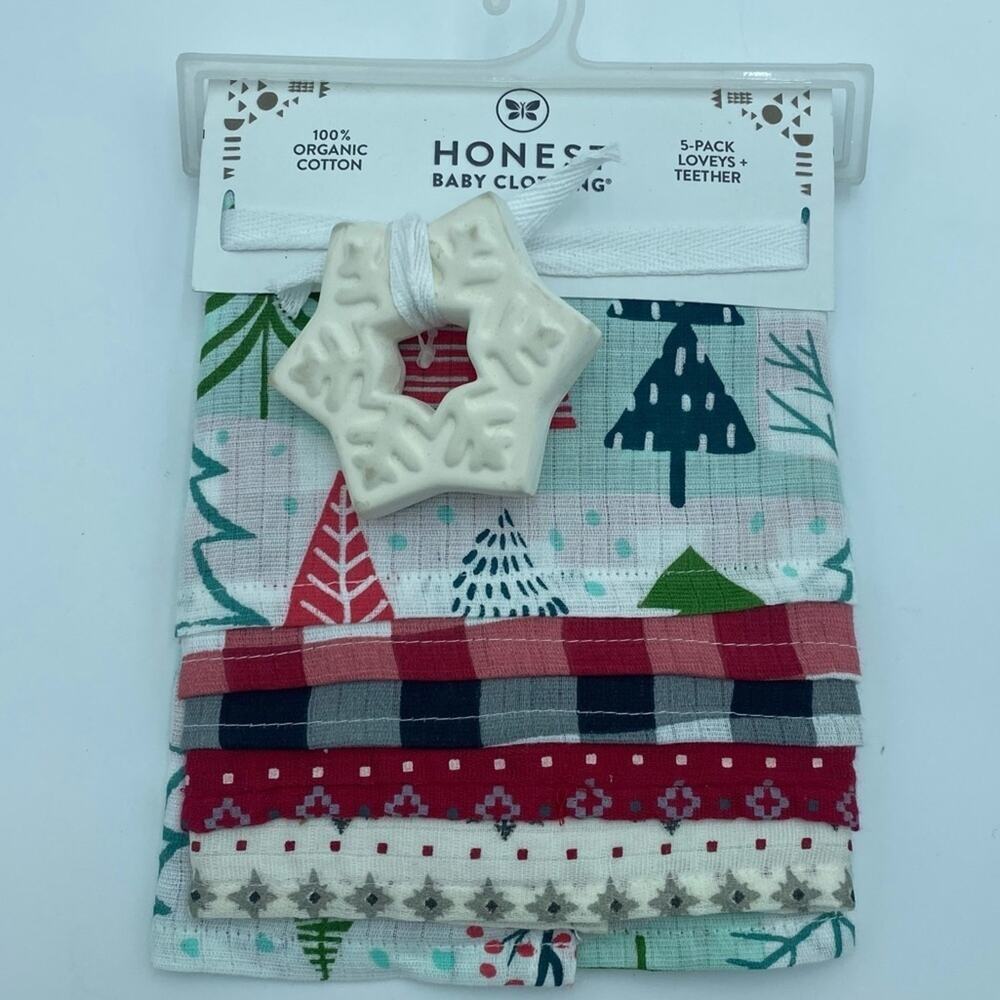 The Honest Company Infant teether and cloths